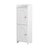 Bathroom Storage Cabinet 2-Tier Slim Toilet Organizer Adjustable White