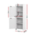 Bathroom Storage Cabinet 2-Tier Slim Toilet Organizer Adjustable White