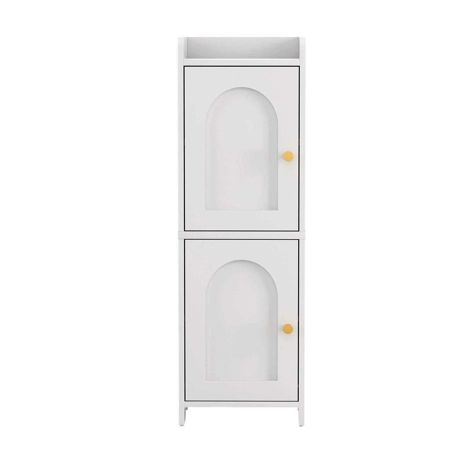 Bathroom Storage Cabinet 2-Tier Slim Toilet Organizer Adjustable White