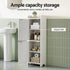 Bathroom Storage Cabinet 2-Tier Slim Toilet Organizer Adjustable White