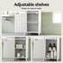 Bathroom Storage Cabinet 2-Tier Slim Toilet Organizer Adjustable White