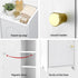 Bathroom Storage Cabinet 2-Tier Slim Toilet Organizer Adjustable White