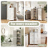2x Bathroom Storage Cabinet 2-Tier Slim Toilet Organizer Adjustable White