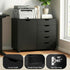 Mobile Filing Cabinet 5 Drawer with Door Modern Storage Cabinet Printer Stand