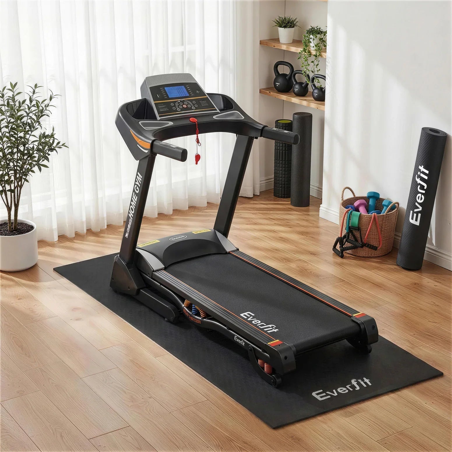 Exercise Equipment Mat Treadmill Floor Rug Home Gym Bike Fitness Yoga 2M