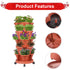 Hivvago 5-Tier Vertical Garden Planter – Stackable Indoor/Outdoor Pot with Base