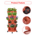 5-Tier Vertical Garden Planter – Stackable Indoor/Outdoor Pot with Wheel Base
