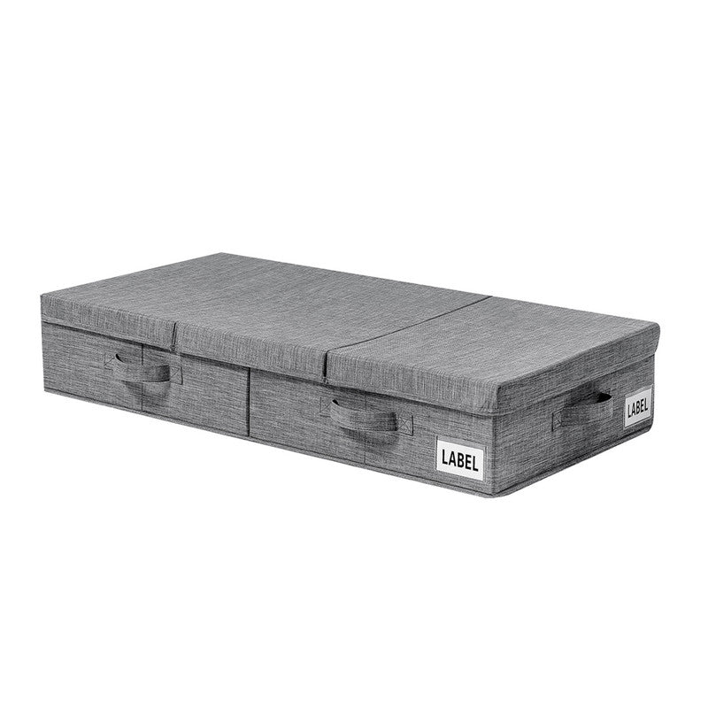 Hivvago Underbed Storage Container – Foldable Box with Lids & Label Pocket