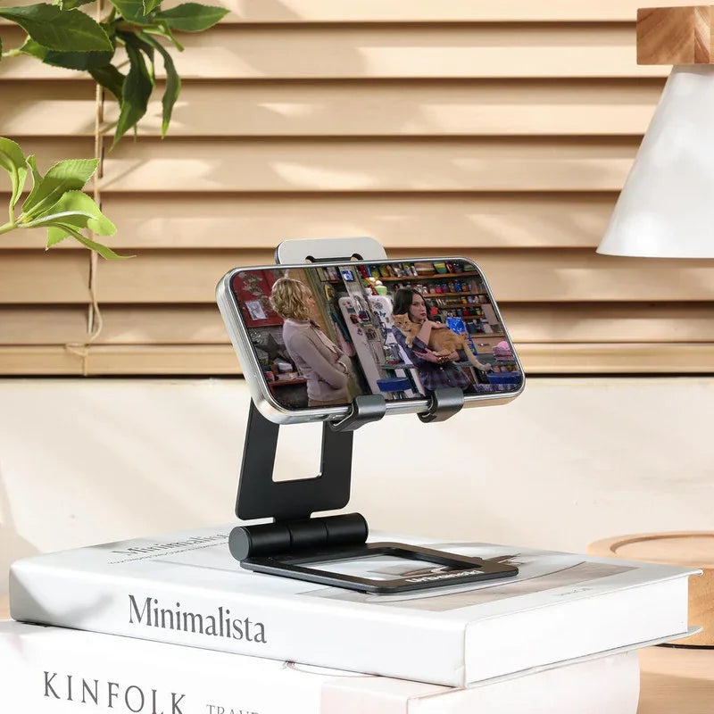 Portable Phone Tablet Stand Dual Folding Desk Travel Cradle Dock