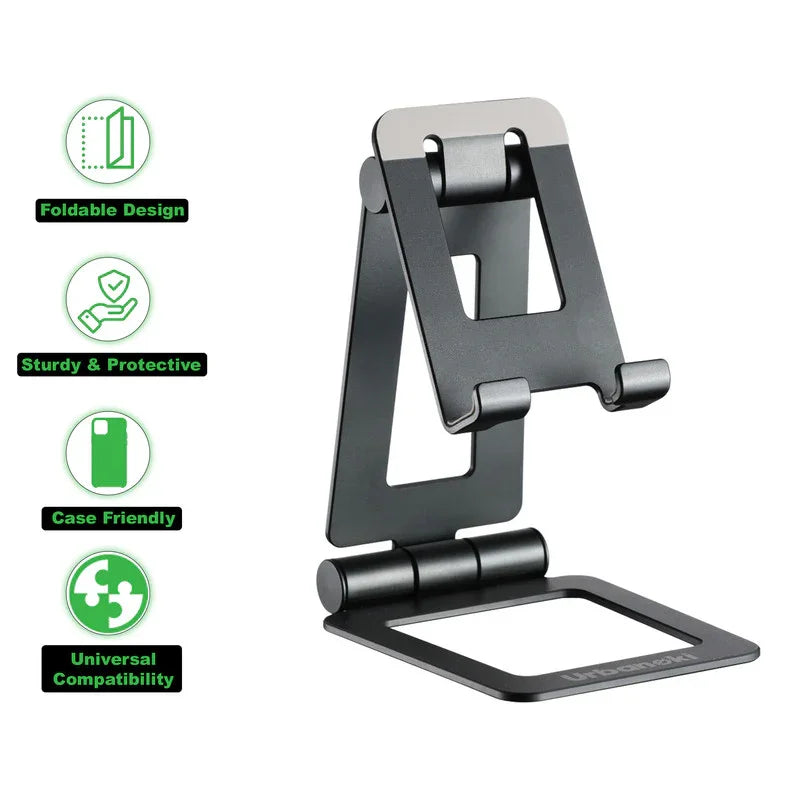 Portable Phone Tablet Stand Dual Folding Desk Travel Cradle Dock