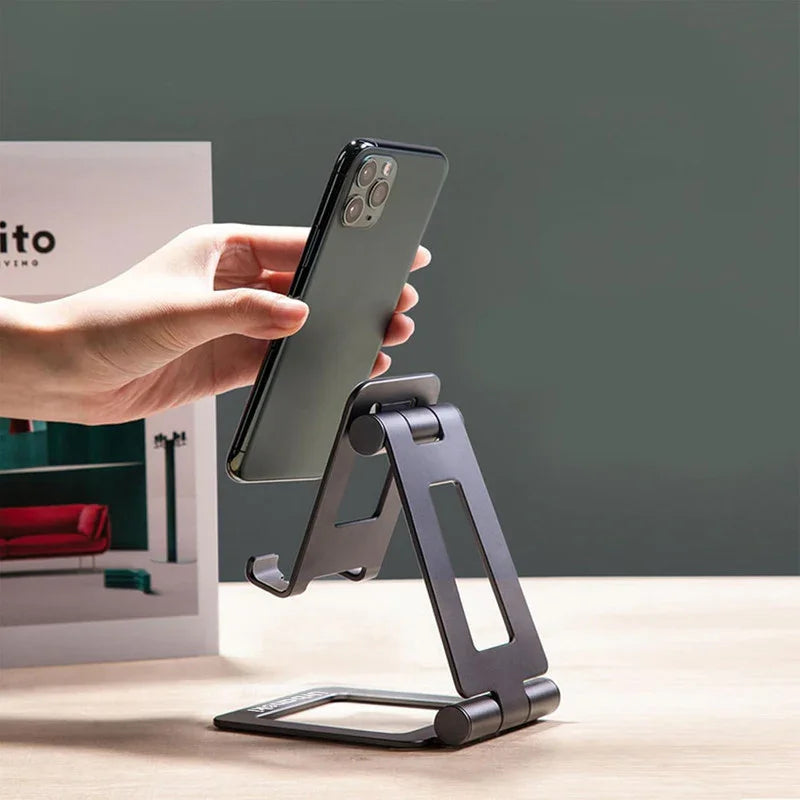 Portable Phone Tablet Stand Dual Folding Desk Travel Cradle Dock