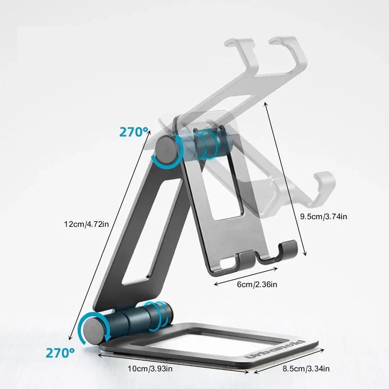 Portable Phone Tablet Stand Dual Folding Desk Travel Cradle Dock