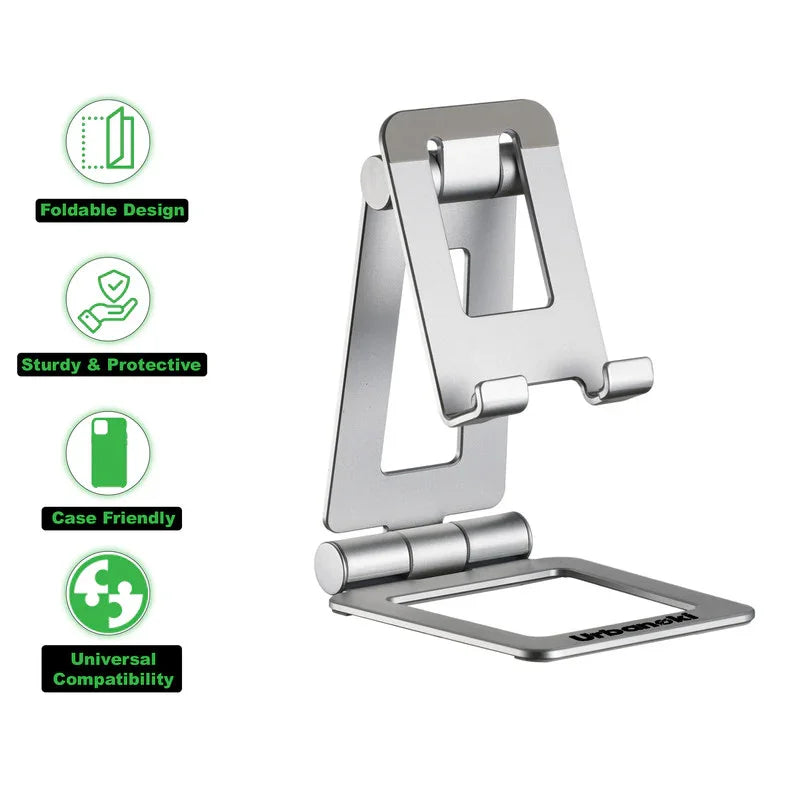 Portable Phone Tablet Stand Dual Folding Desk Travel Cradle Dock