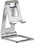 Portable Phone Tablet Stand Dual Folding Desk Travel Cradle Dock