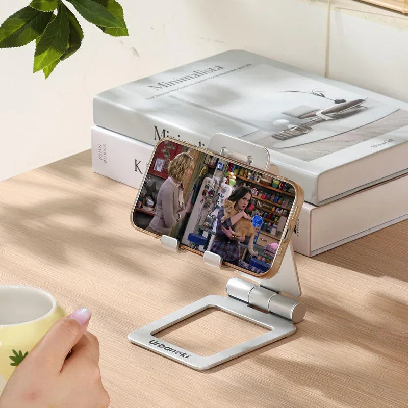 Portable Phone Tablet Stand Dual Folding Desk Travel Cradle Dock