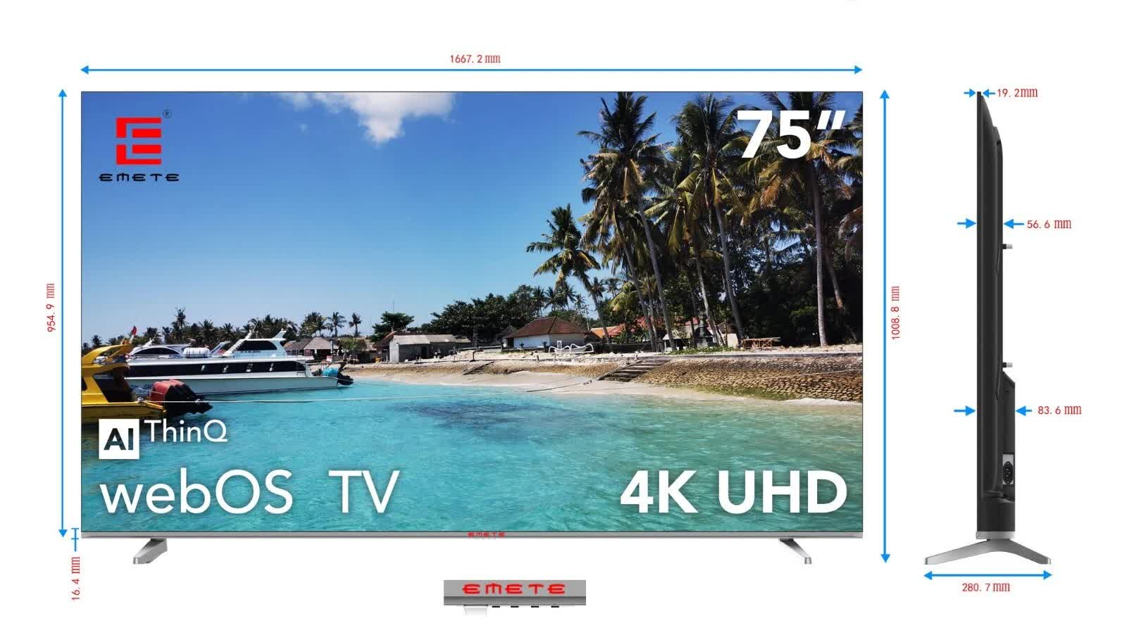 75″ Frameless UHD Smart WebOS TV