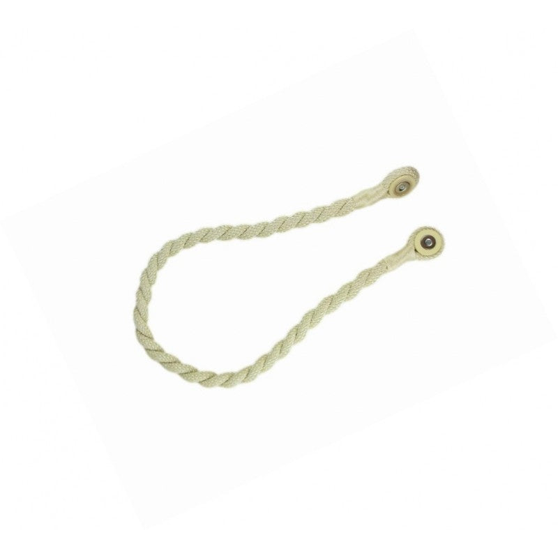 Magnetic weaved rope tieback Cream