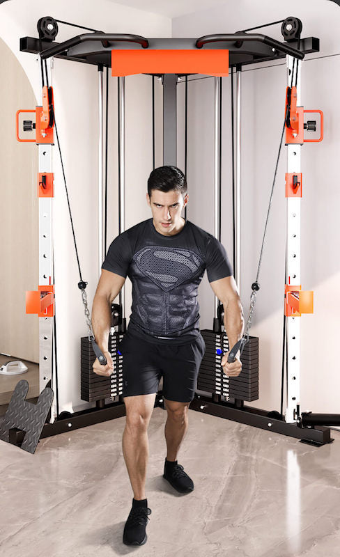 C1 Max Multi Functional Cable Crossover Station 130kgs Pin Loaded Machine with attachment