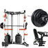 C1 Max Multi Functional Cable Crossover Station 130kgs Pin Loaded  Machine + Multi Func Bench+7Ft Olympic Barbell + 100kgs Weights