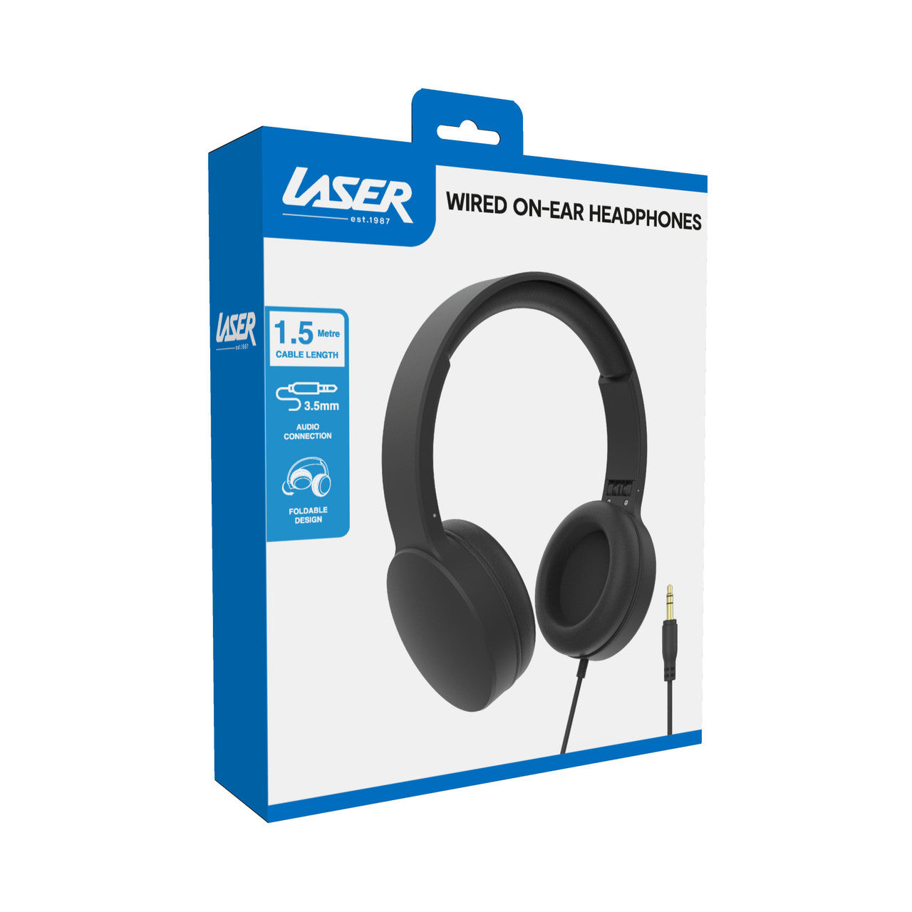 Wired Headphones with 40mm Drivers Black