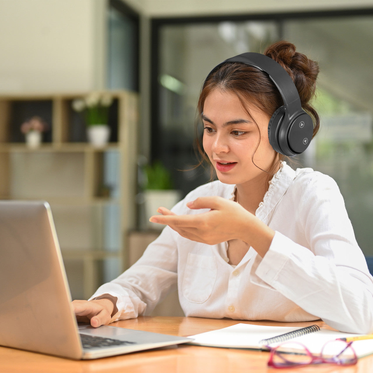 Foldable Bluetooth Headphones with Mic Black