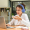 Foldable Bluetooth Headphones with Mic - Navy Blue