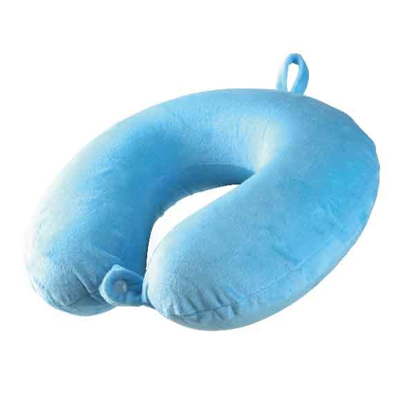 Memory Foam Neck Pillow Blue