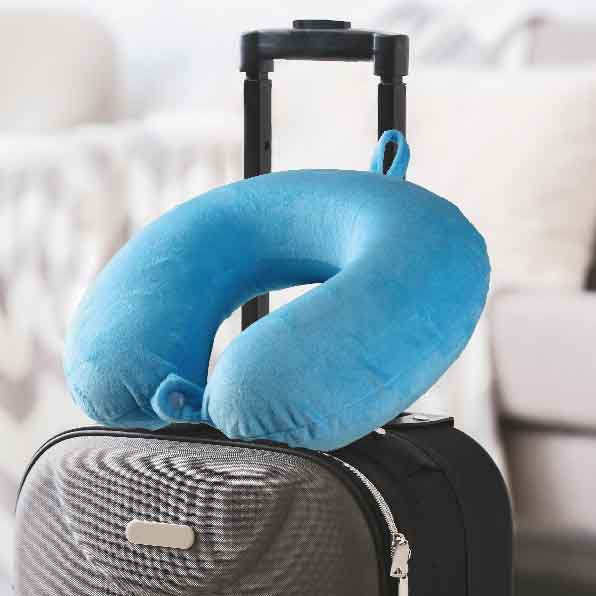 Memory Foam Neck Pillow Blue