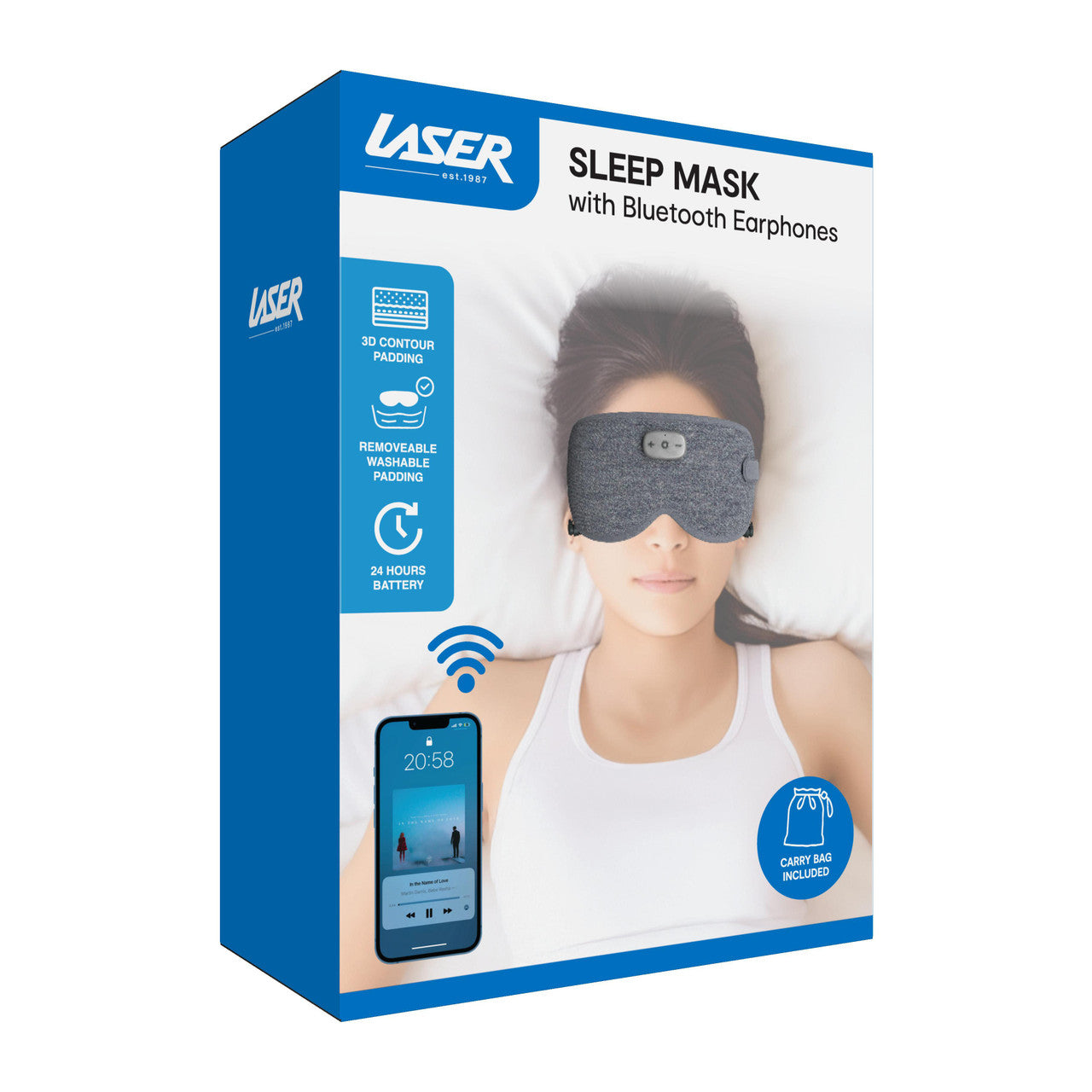 Smart Sleeping Mask Earphone Grey
