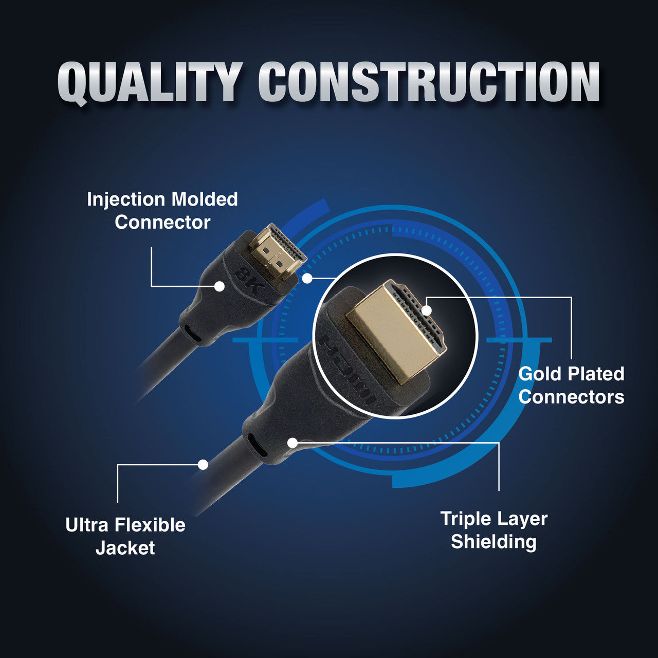Ultra High Speed HDMI Cable 8K - Gold 3M