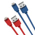 Laser MFi Lightning Cable 2 Pack Red/Blue 2M