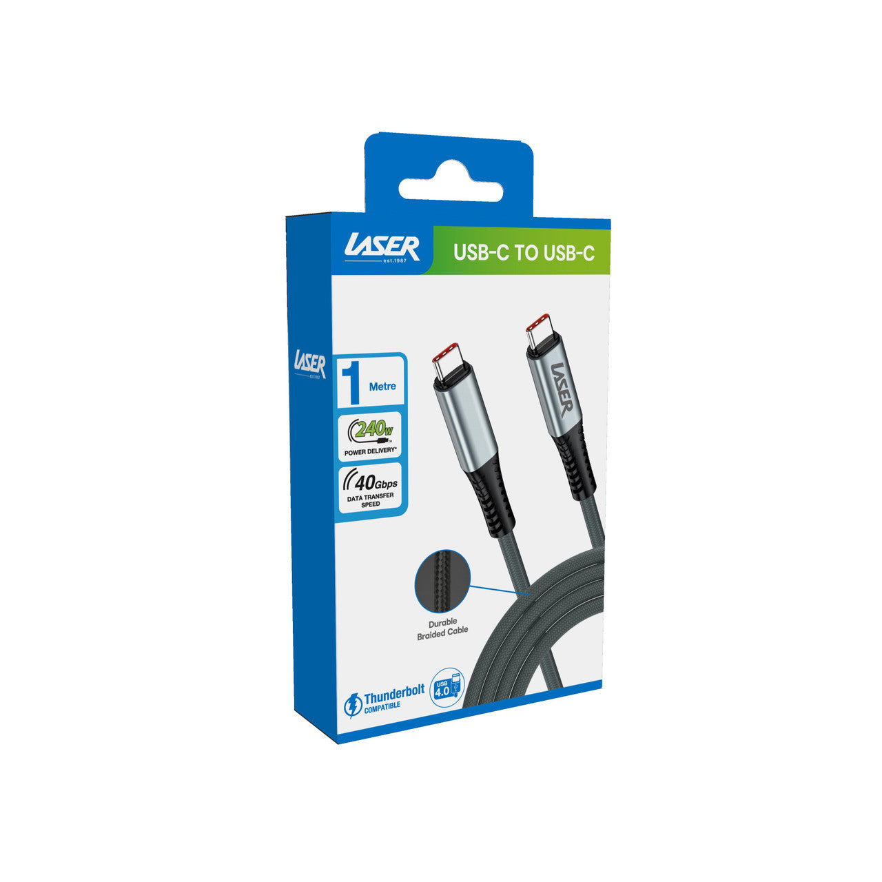 240W USB-C to USB-C Braided Cable 1M