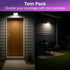 Connect SmartHome Outdoor Wall Light Camera Twin Pack, Solar Security Cam, WiFi