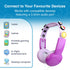 Kids Wired Headphones with Charms Pink