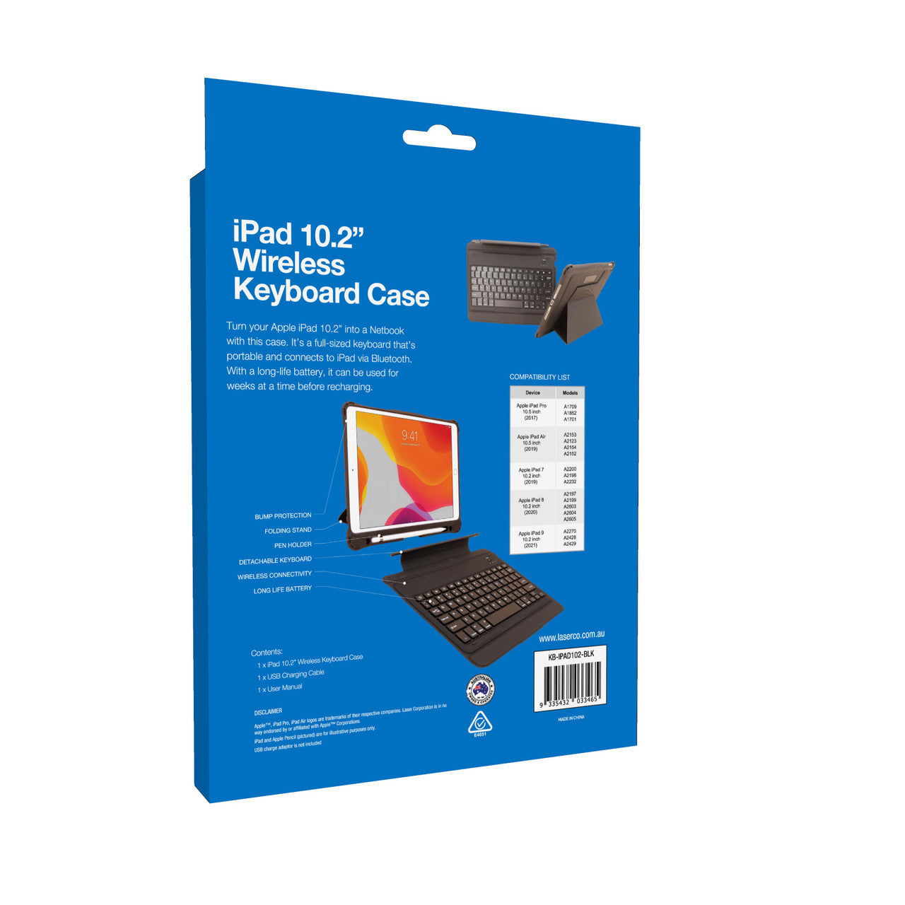 iPad 10.2-inch Wireless Keyboard Case Black
