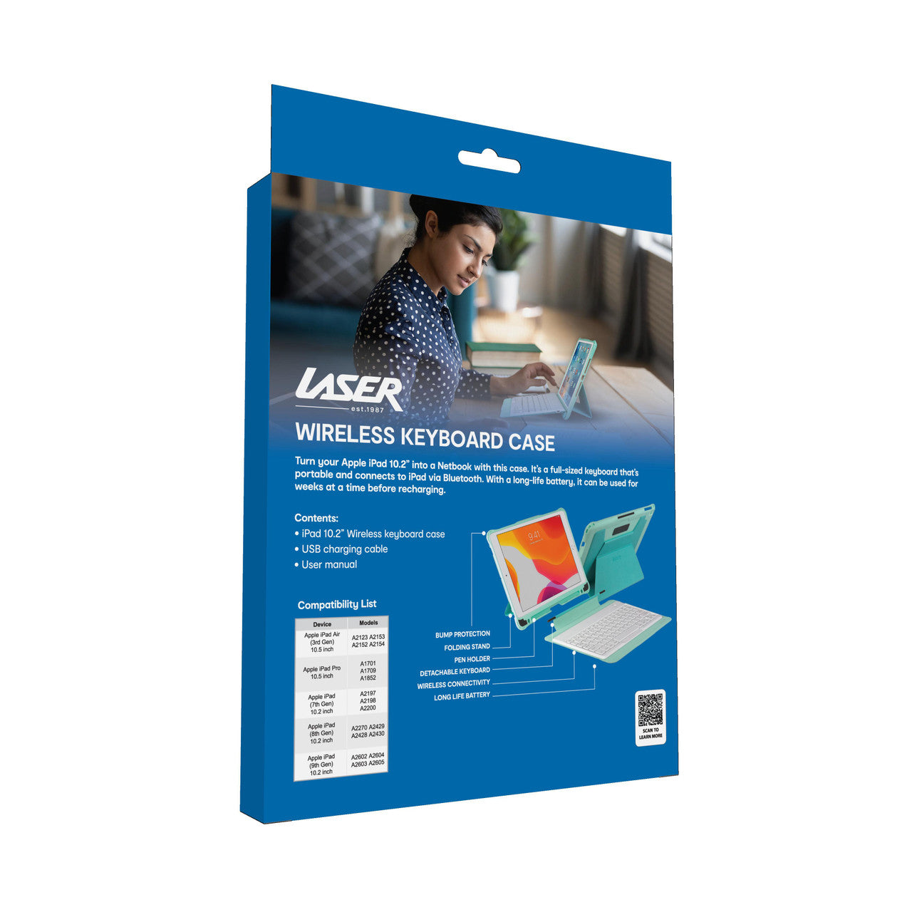 iPad 10.2-inch Wireless Keyboard Case Green