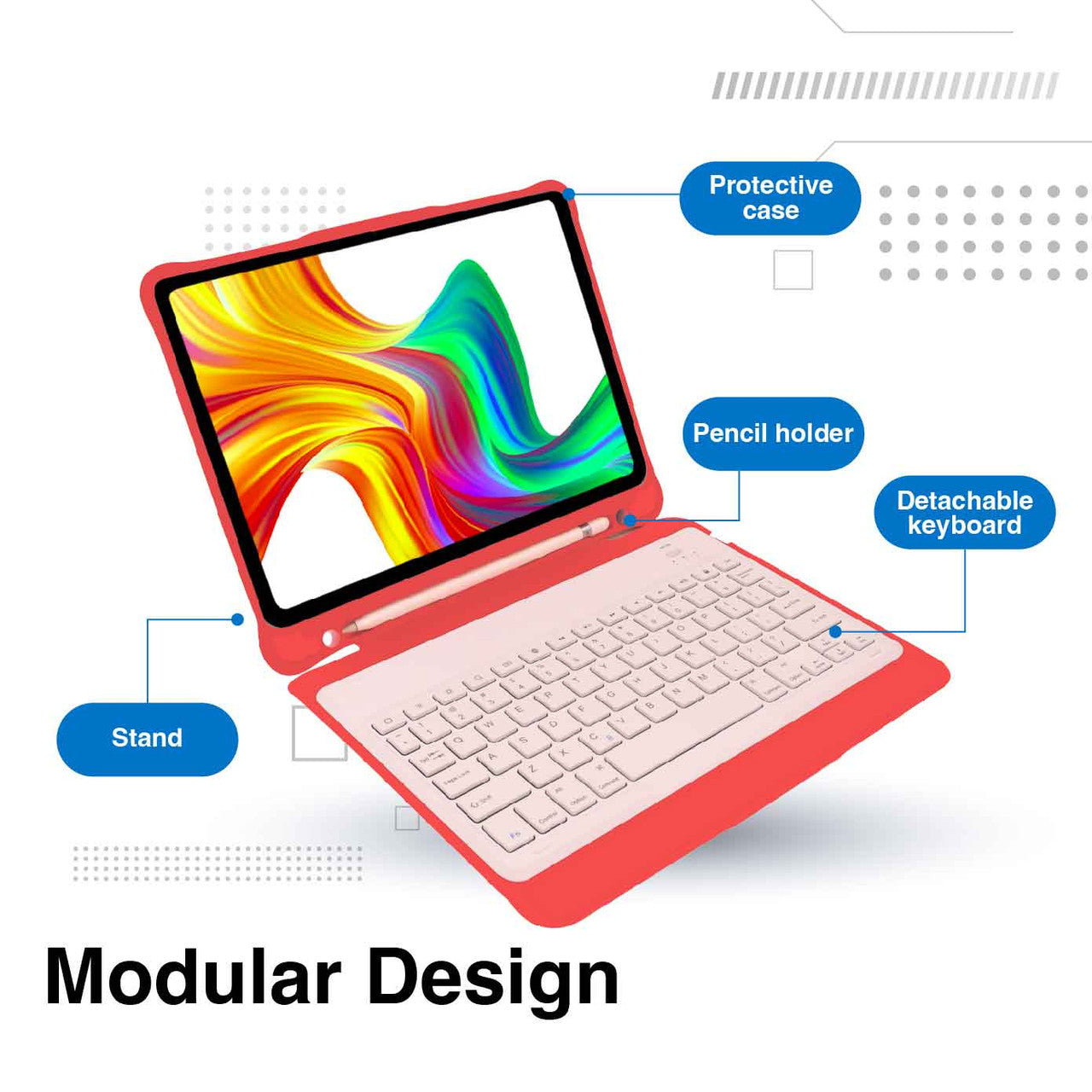 iPad 10.9-inch Wireless Keyboard Case Watermelon