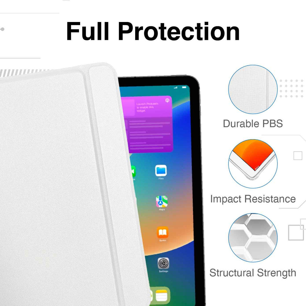 iPad 10.9-inch Wireless Keyboard Case White