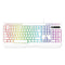 Laser White Gaming RGB Keyboard Full Size with Multimedia Keys
