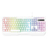Laser White Gaming RGB Keyboard Full Size with Multimedia Keys