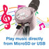 Laser LED Wireless Karaoke Microphone Rose Gold