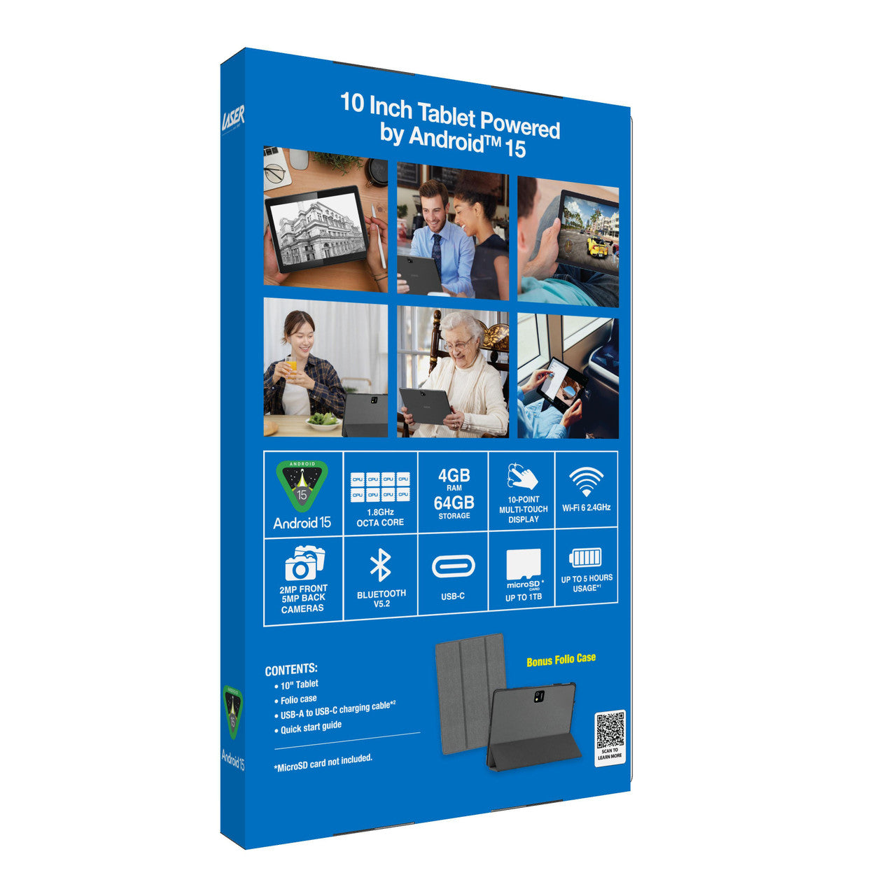 10 Inch Android Tablet 64GB with Case