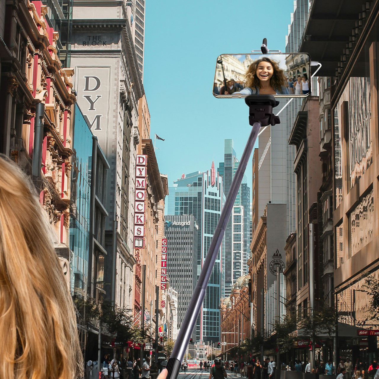 Universal Selfie Pole with Control Cable included