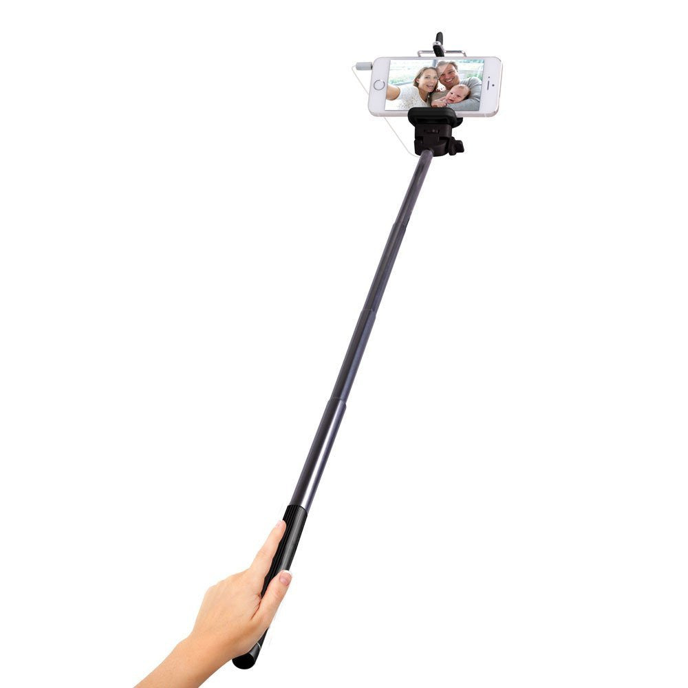 Universal Selfie Pole with Control Cable included
