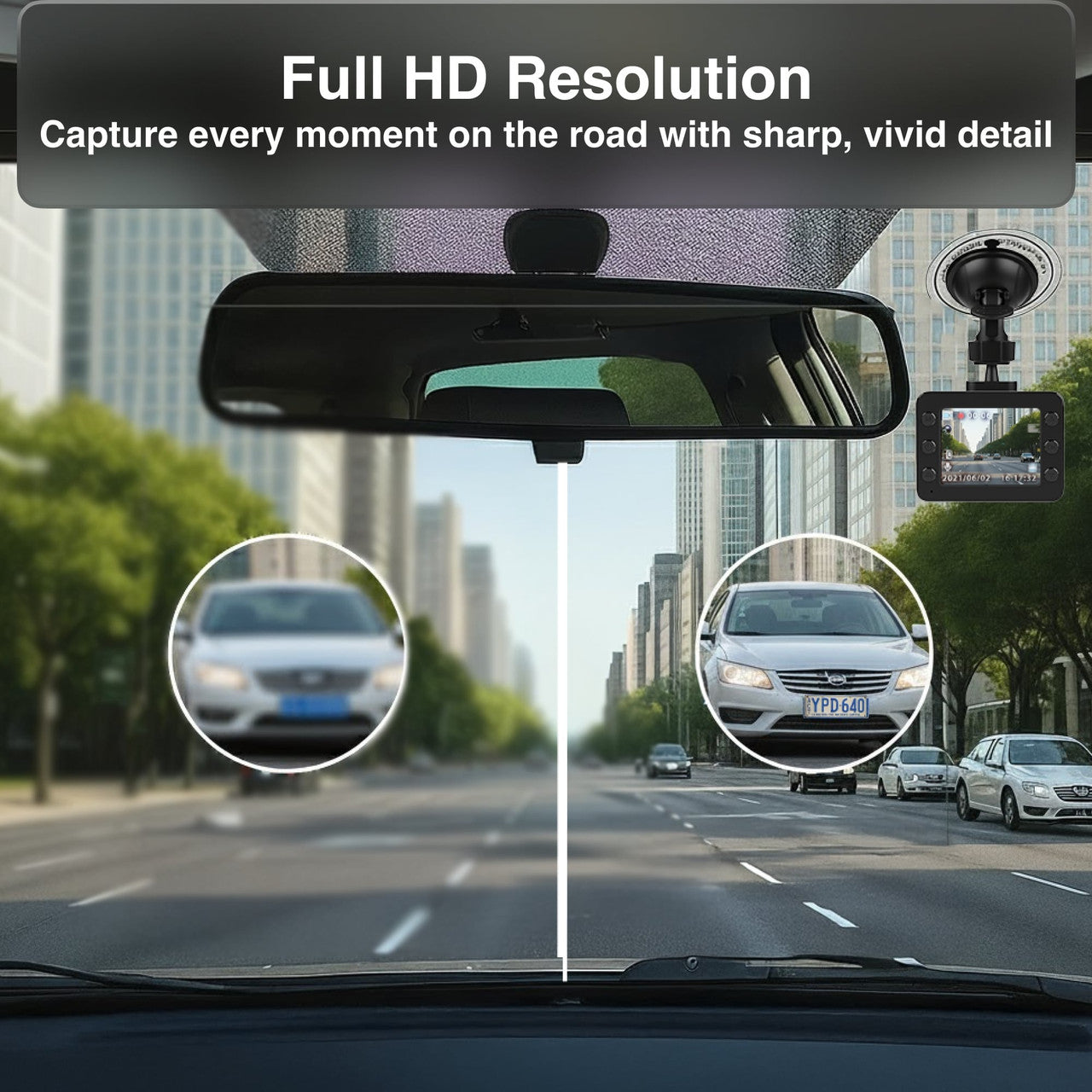 Full HD Dash Camera 2.5 Inch Display