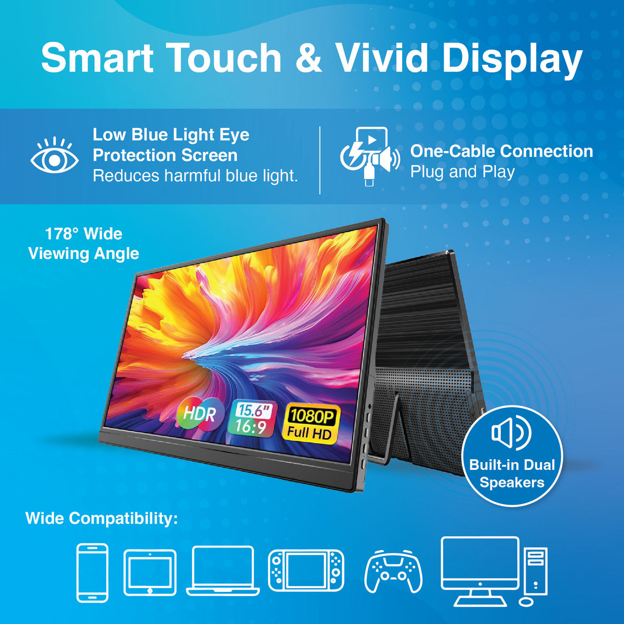 15.6 Portable Monitor with touch screen