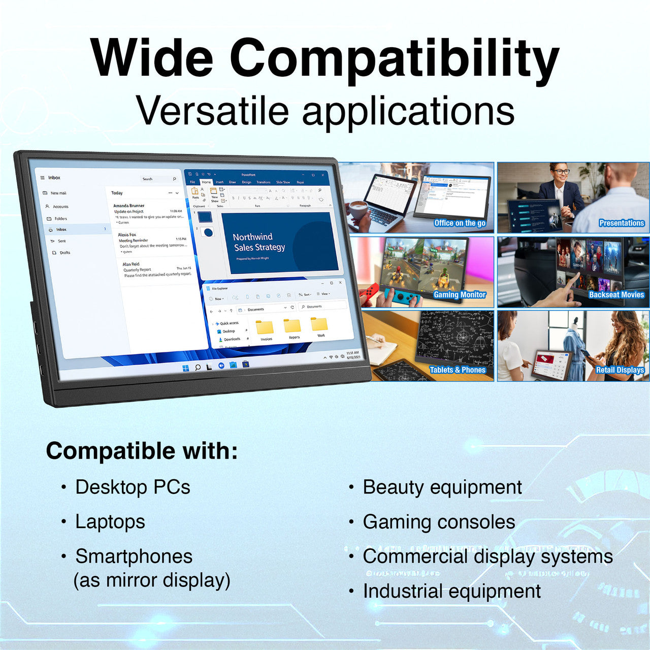 15.6 Portable Monitor with touch screen