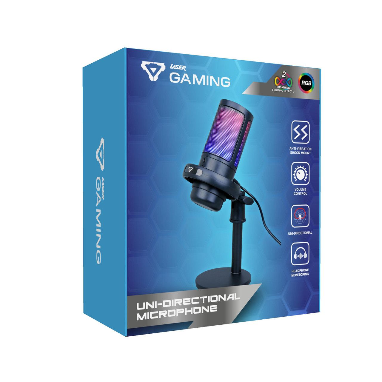 RGB Streaming Microphone with Headphone Jack