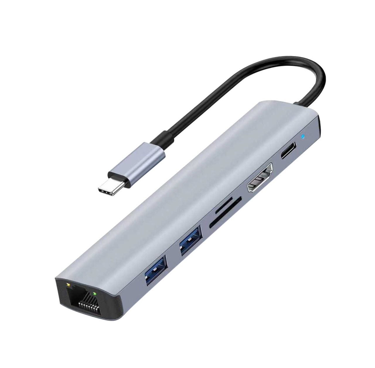 USB-C 7 Port Hub with HDMI and Ethernet