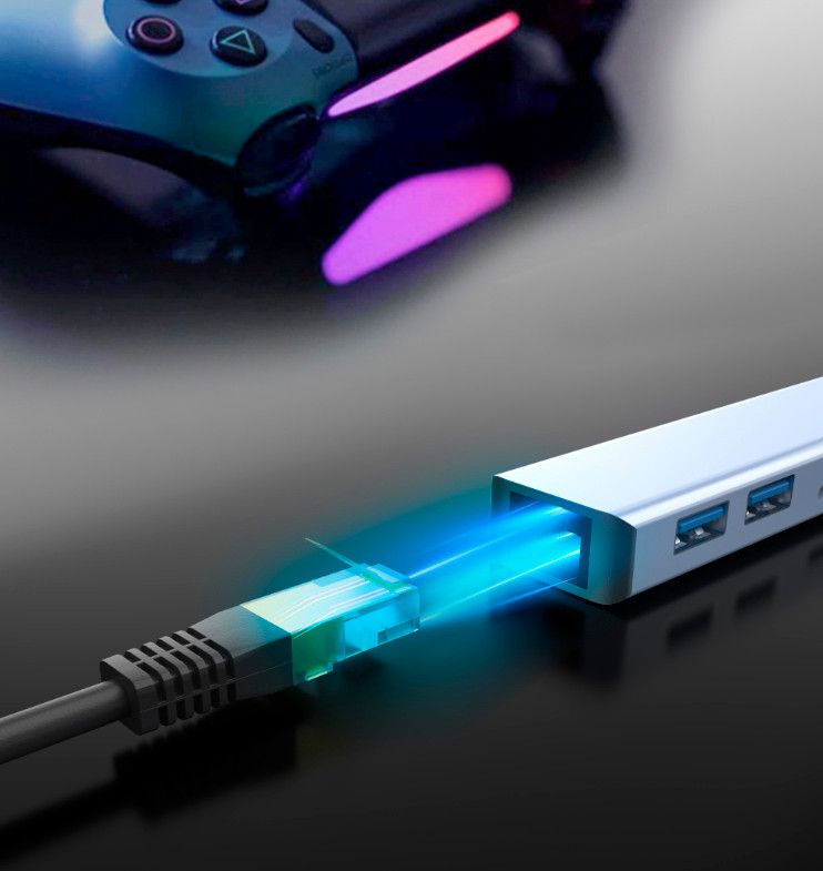 USB-C 7 Port Hub with HDMI and Ethernet